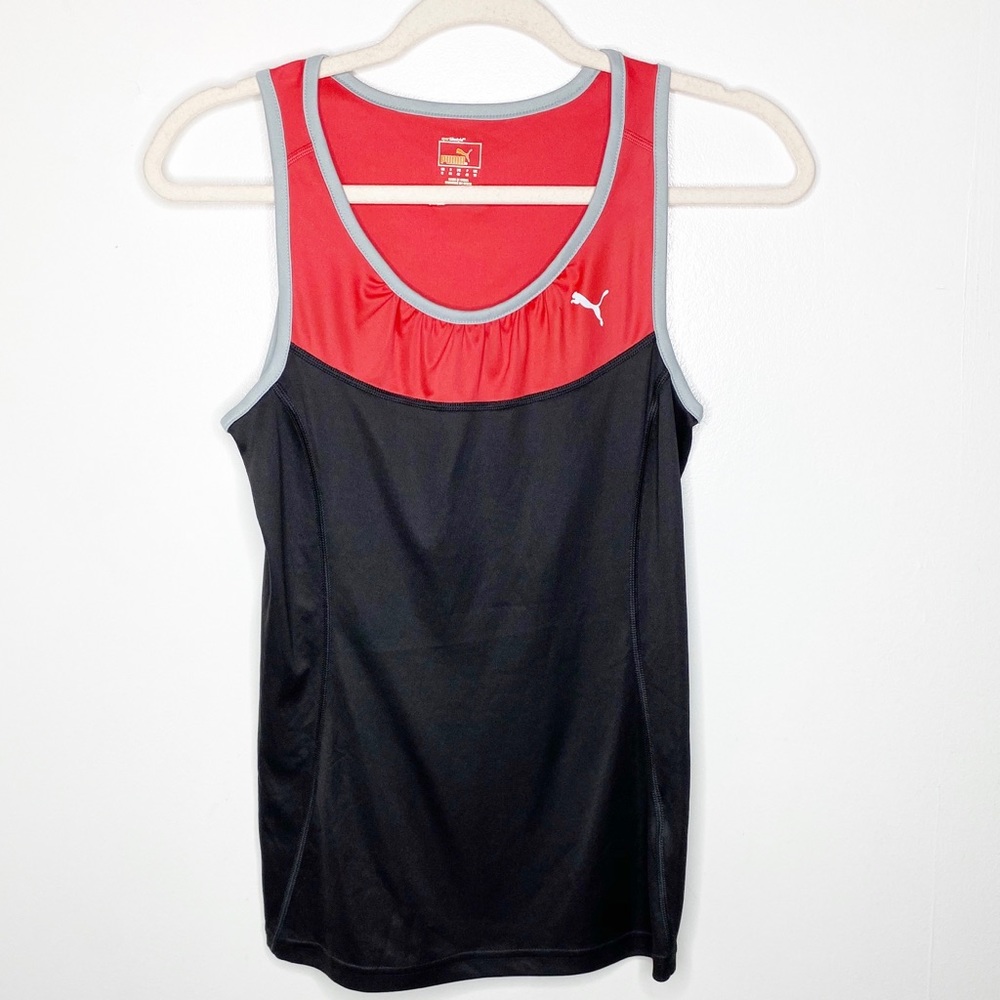 Puma Red and Black Running Tank Top
